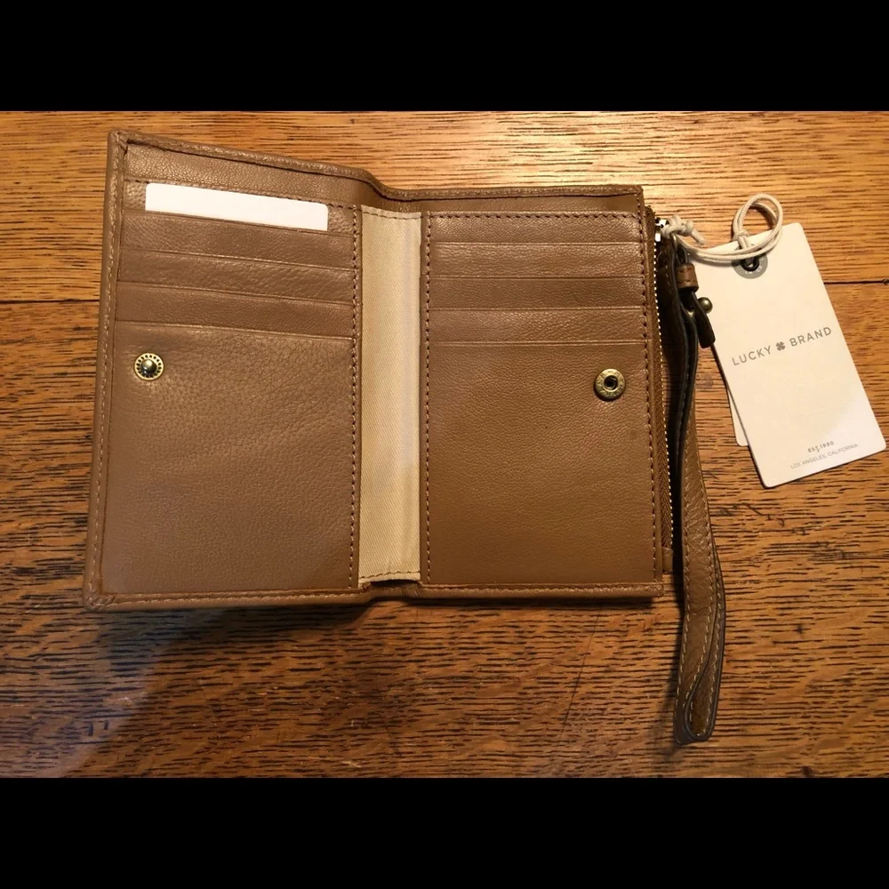 Lucky Brand Tan Wristlet Wallet